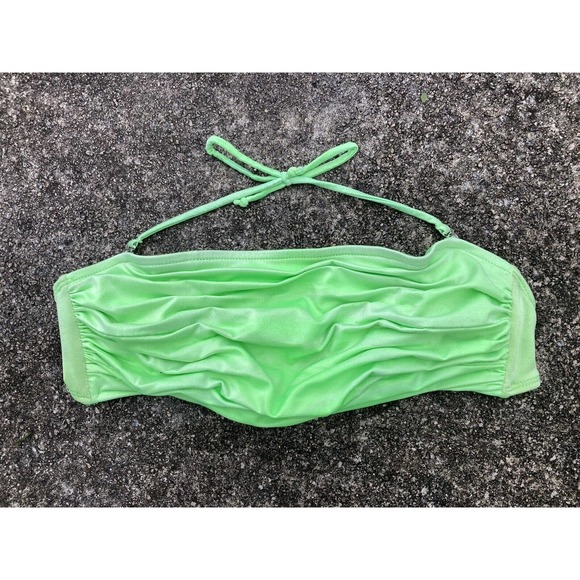 Vtg La Blanca Retro 80s Neon Green High Cut Bikini 2pc Swimsuit Sz M - Picture 2 of 6